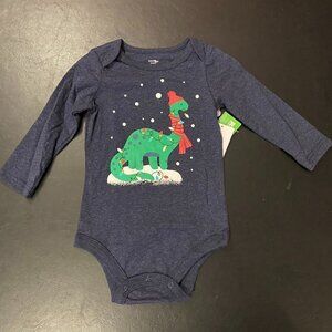 ⭐4 FOR $20⭐ George Boy's Christmas Dino L/S Bodysuit - NWT